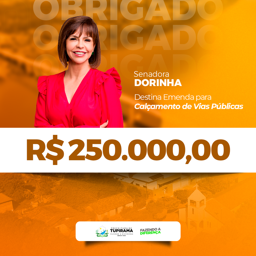 SENADORA DORINHA DESTINA EMENDA PARA CALÇAMENTO